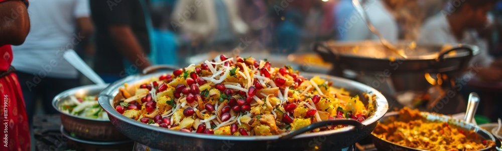 Many bowls of food on a table with people, indian food Many bowls of food on a table with people, indian food
