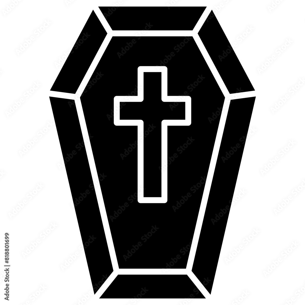 Obraz premium Coffin, death, halloween, horror Icon