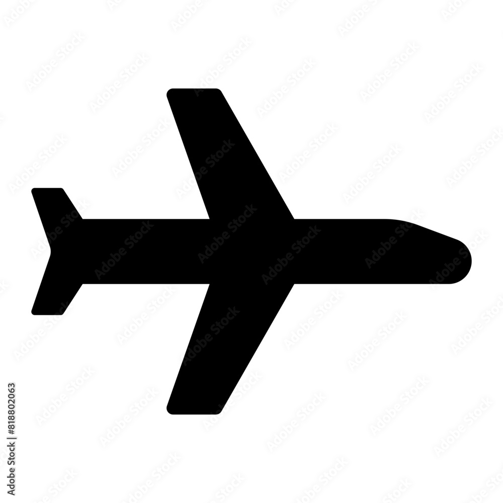 Airplane black Icon. Airplane black Icon.