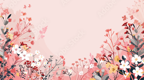Floral card design. Spring background gentle blossome