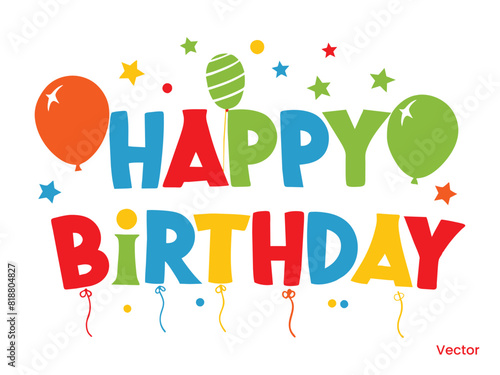 Happy Birthday Balloons , Banner