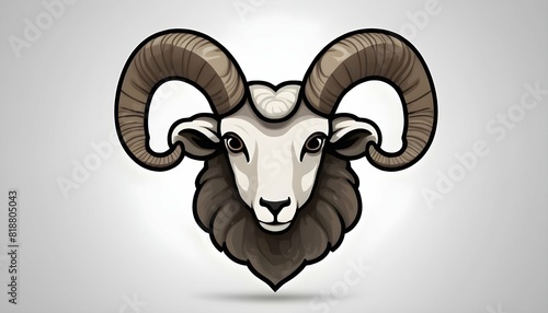 A ram icon with curved horns