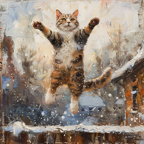 a painting of a cat