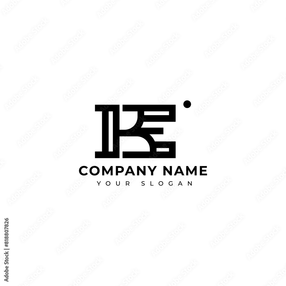 Modern Letter ke logo vector design template Modern Letter ke logo vector design template
