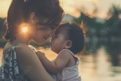 family motherhood parenting people baby child care concept happy mother adorable bonding love affection tenderness connection lifestyle  photo