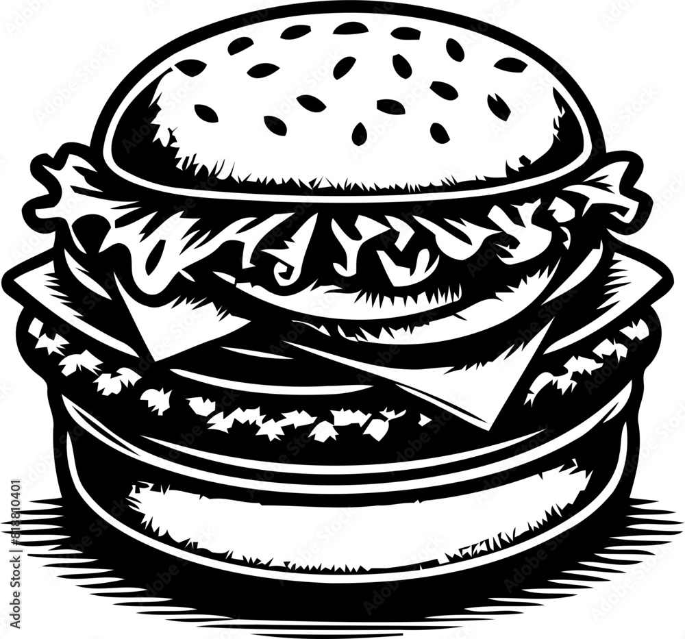 Quick Bites: Fast Food Vector Illustration for Delicious Designs and On-the-Go Creations
