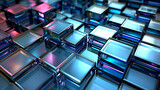 3d background transparent abstract blue squares, 3d background 4, in the style of glass fragments art.