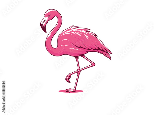 Graceful Flamingo  Flamingo Vector Illustration for Tropical Designs and Exotic Art