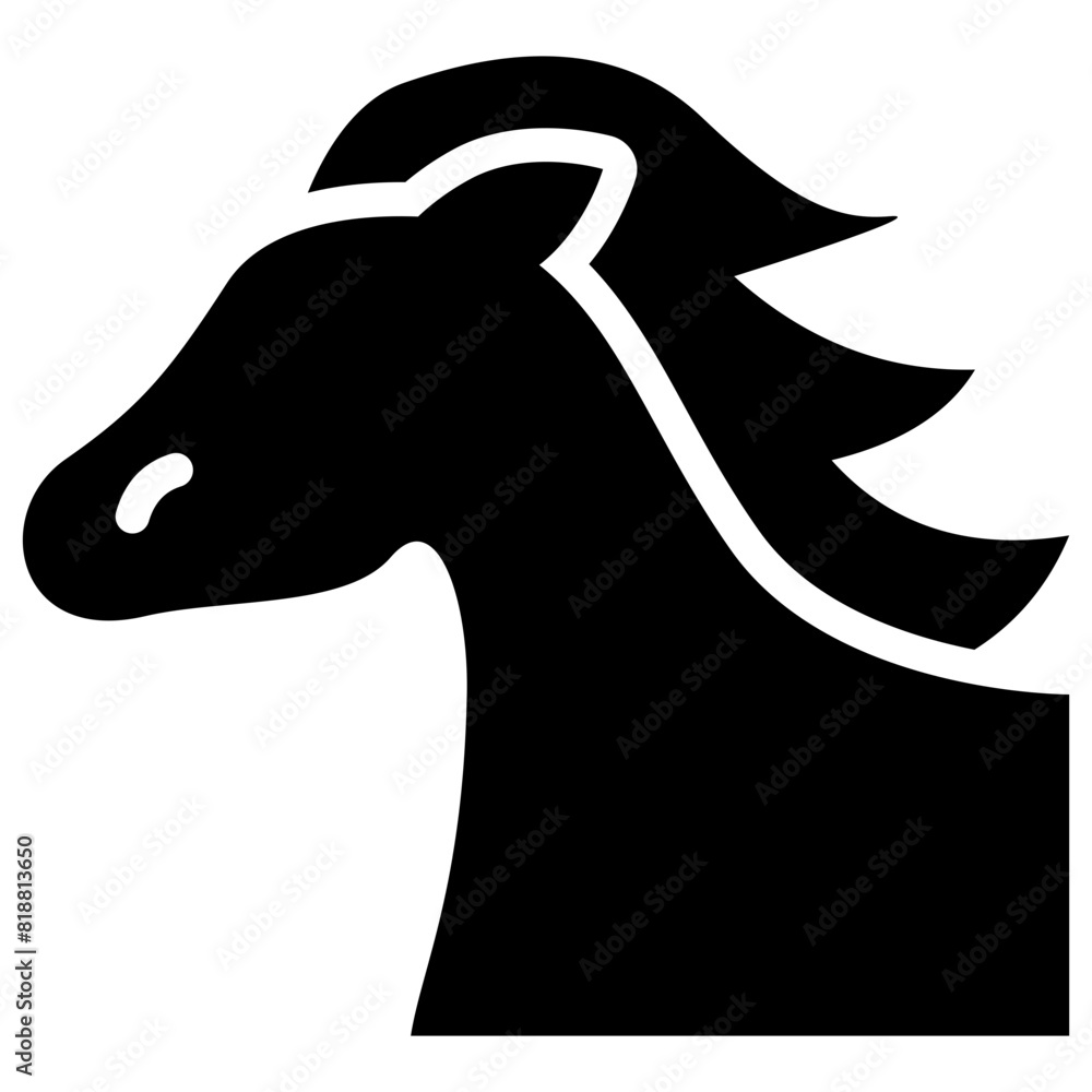 Obraz premium horse solid icon