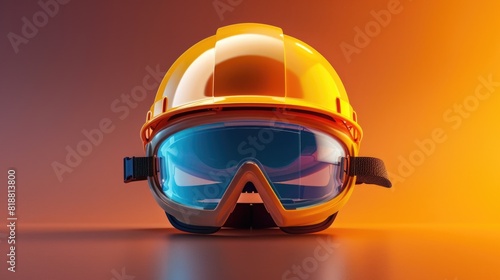 Afety First - Construction Helmet and Goggles - Occupational Health photo