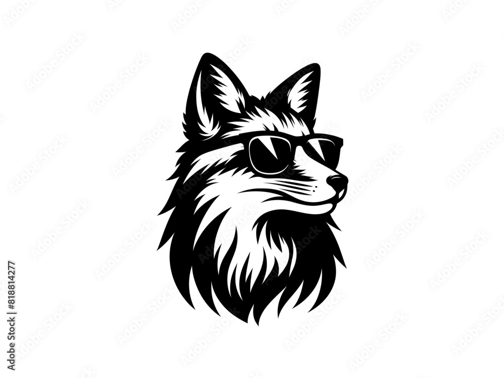 Fototapeta premium Majestic Fox: Fox Vector Illustration for Wildlife Designs and Nature-inspired Art