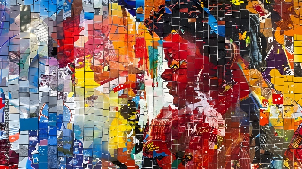 Vibrant Mosaic of Interconnected and Values Vibrant Mosaic of Interconnected and Values