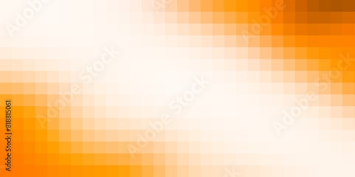 orange white pixel grid palette square mosaic pattern abstract divided thanksgiving background with blank space