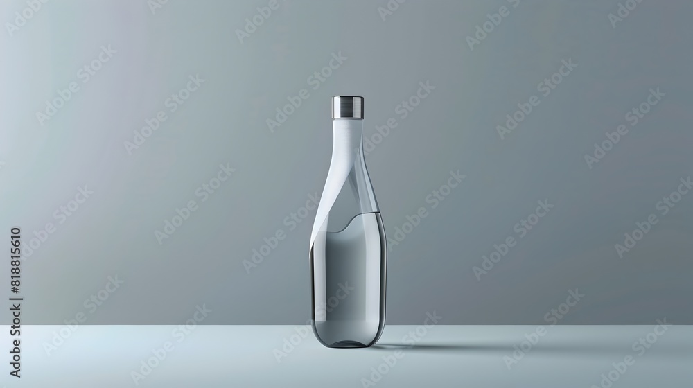 Minimalist Himalayan-Inspired Mineral Water Bottle Design for Premium ...