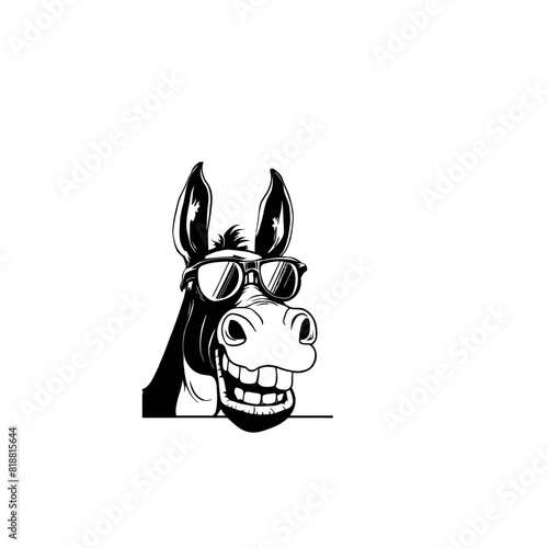 Funny Donkey Vector Illustration for Humorous Designs and Whimsical Art