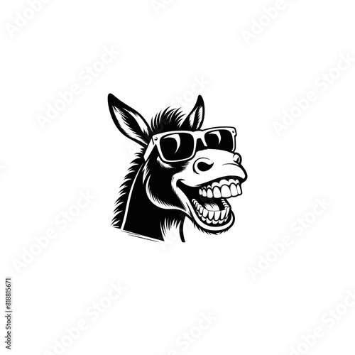 Funny Donkey Vector Illustration for Humorous Designs and Whimsical Art
