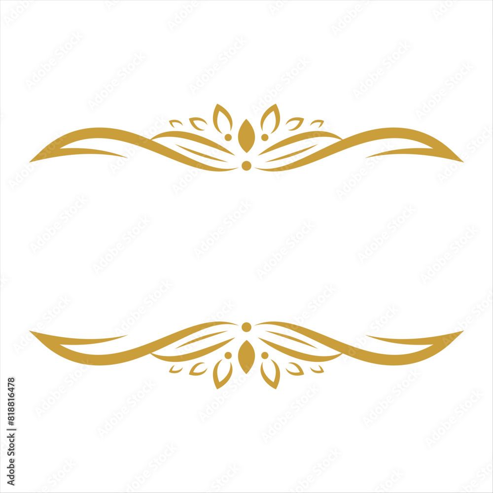 Border Ornament Design Element Gold