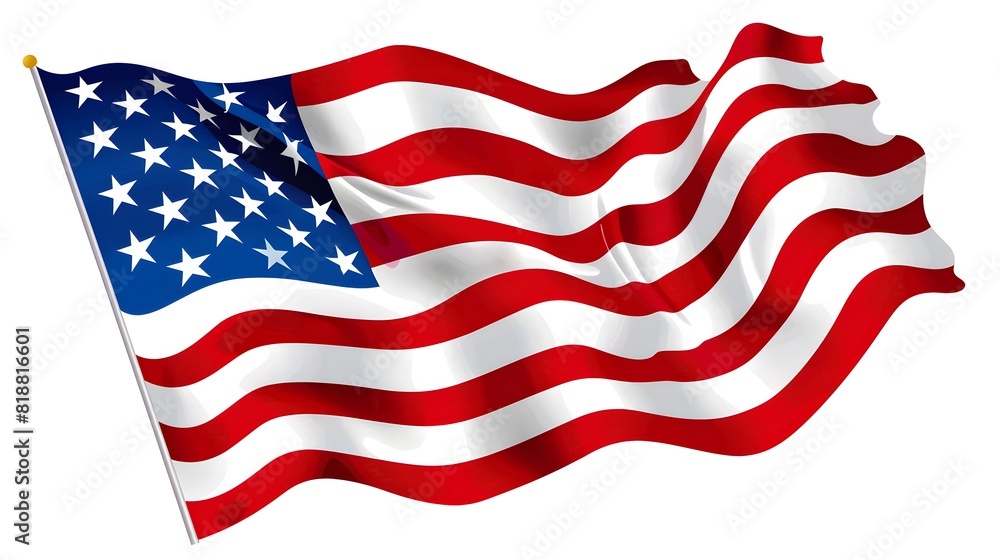 American Flag Waving with Vibrant Colors and Stars Symbolizing United States Pride and Patriotism American Flag Waving with Vibrant Colors and Stars Symbolizing United States Pride and Patriotism