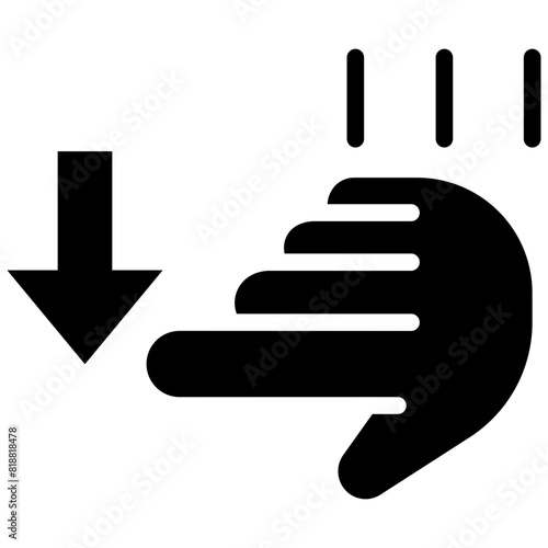 swipe down solid icon