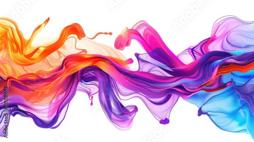 Colorful wave of liquid on white background  Abstract background with bright color dye splash  liquid watercolor backdrop design  Color Paint background abstract pattern