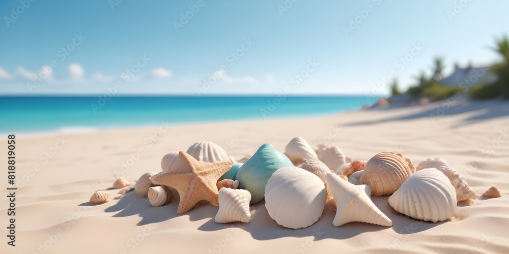 Seashells and sand on the sea beach Seashells and sand on the sea beach