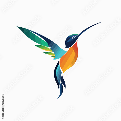 Hummingbird in cartoon, doodle style. Image for t-shirt, web, mobile apps and ui. Isolated 2d vector illustration in logo, icon, sketch style, Eps 10. AI Generative