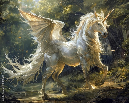 Portray mythical creatures such as dragons, unicorns, and fairies in ethereal settings,