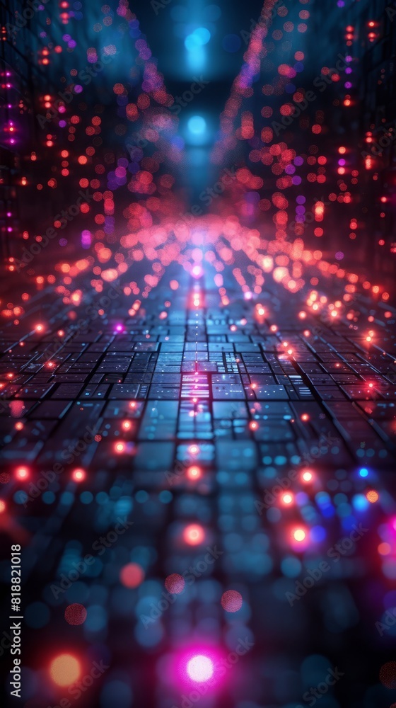 A computer generated image of a city street with a blue background and red lights. The lights are scattered throughout the image, creating a sense of movement and energy A computer generated image of a city street with a blue background and red lights. The lights are scattered throughout the image, creating a sense of movement and energy