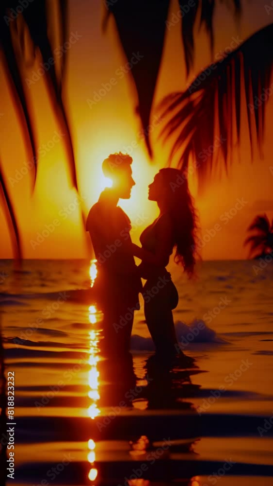lovely-romantic-couple-silhouette-in-ocean-and-sunset-beach-enjoying
