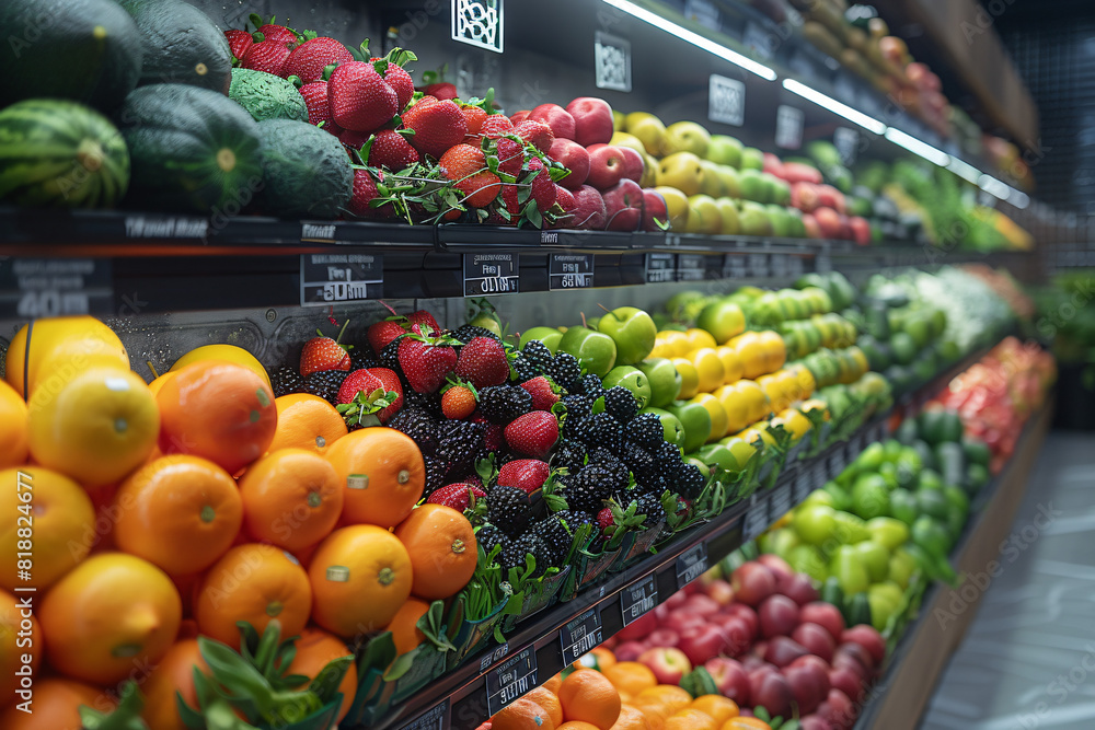produce aisle of a grocery store 
