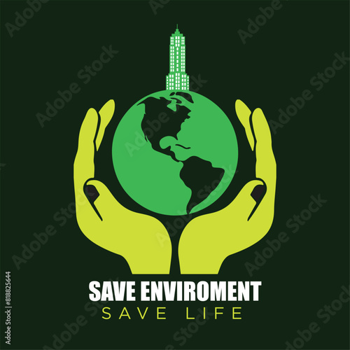 concept with earth and tree ,world environment day 2024, 5 June 2024 , ,save life  design.