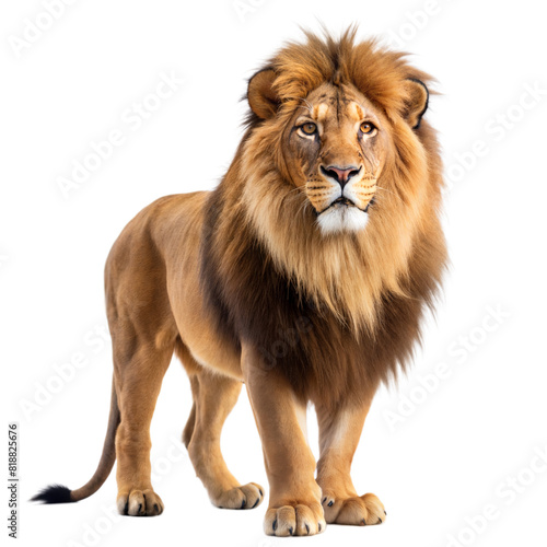 Lion Standing on a Transparent Background