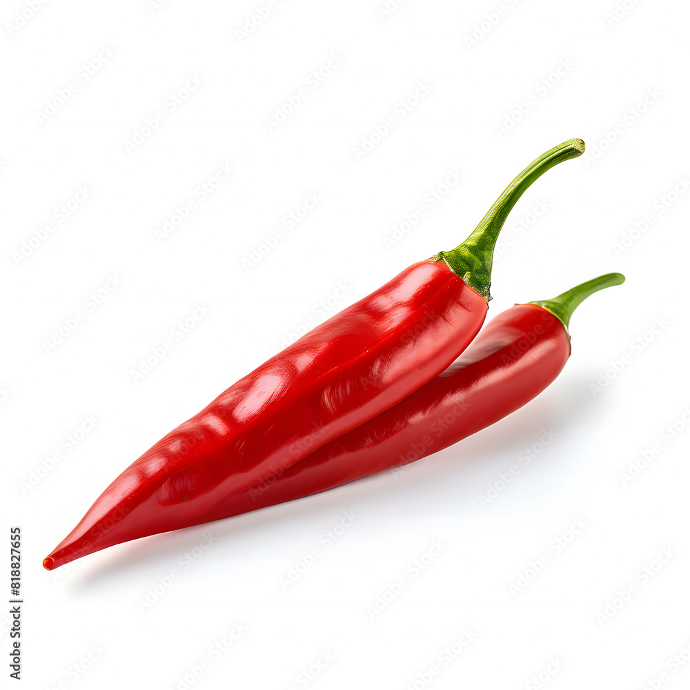 chilis isolated in white background chilis isolated in white background
