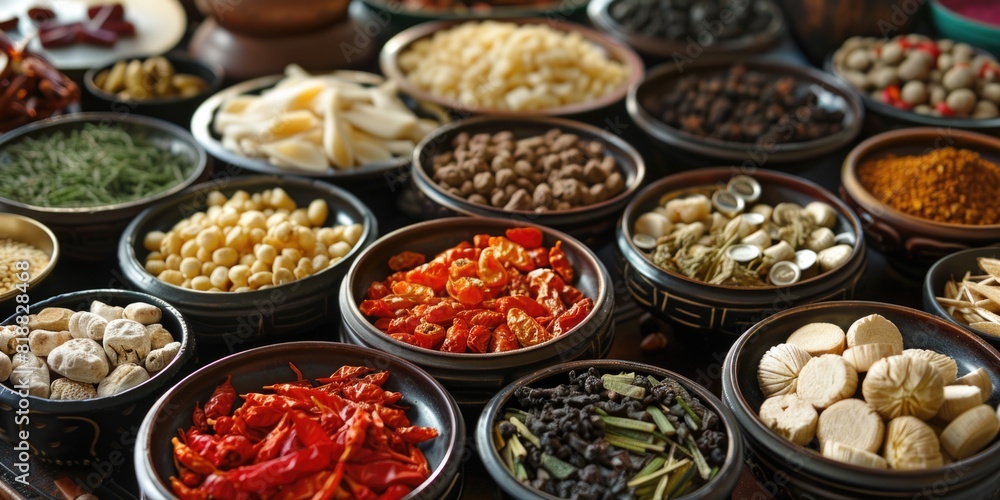 Assortment of Traditional Chinese Herbs Assortment of Traditional Chinese Herbs