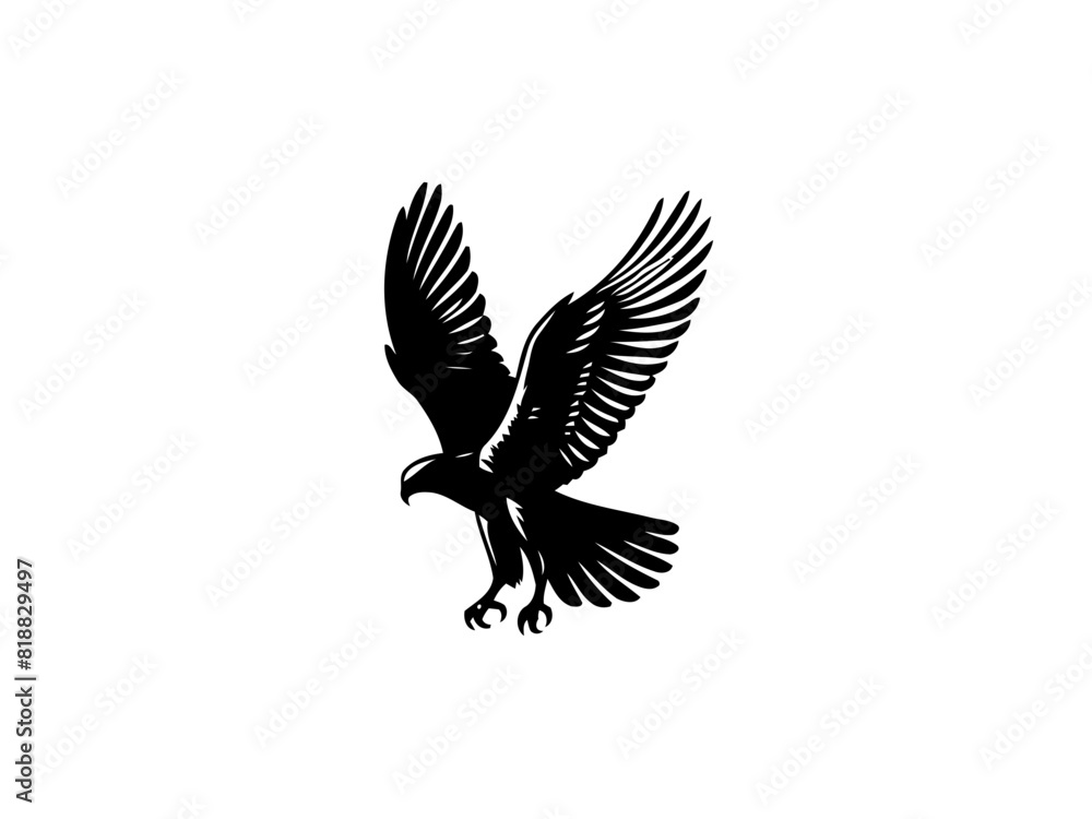 Fototapeta premium Majestic Hunter: Hawk Vector Illustration for Wildlife Designs and Powerful Art