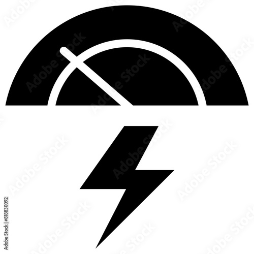 ammeter solid icon