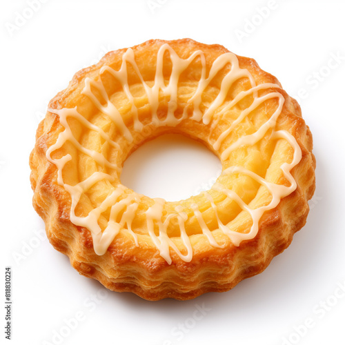 Butter ring biscuit isolated on white background