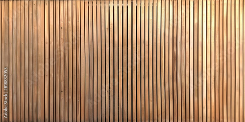 Wooden wall background with vertical slats  texture of natural wood paneling for interior design or backdrop. Wooden paneling wall. 