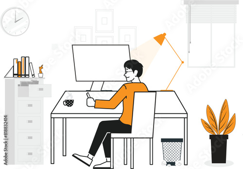 Work from home vector illustration