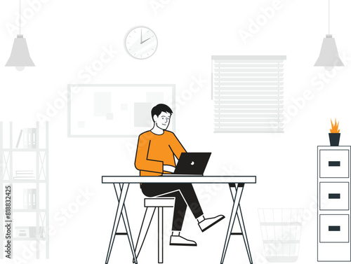 Work from home vector illustration