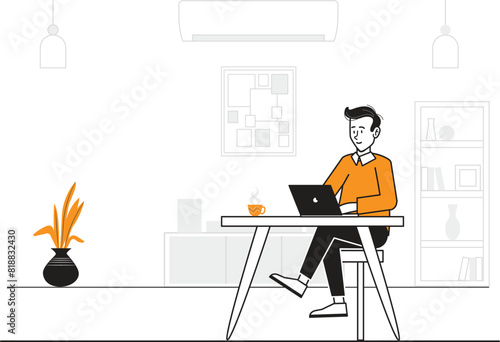 Work from home vector illustration