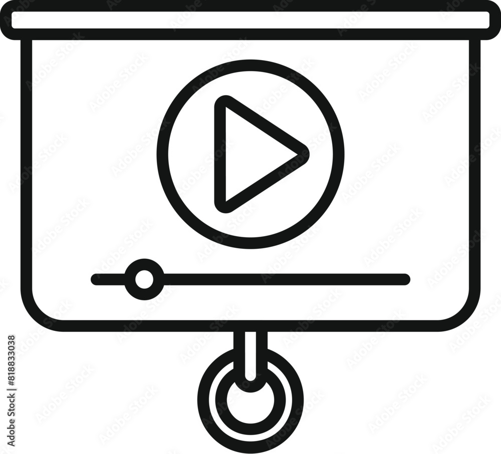 Online training presentation icon for elearning, webinar, and webinar play button in vector format for educational technology platform and virtual class environments Online training presentation icon for elearning, webinar, and webinar play button in vector format for educational technology platform and virtual class environments