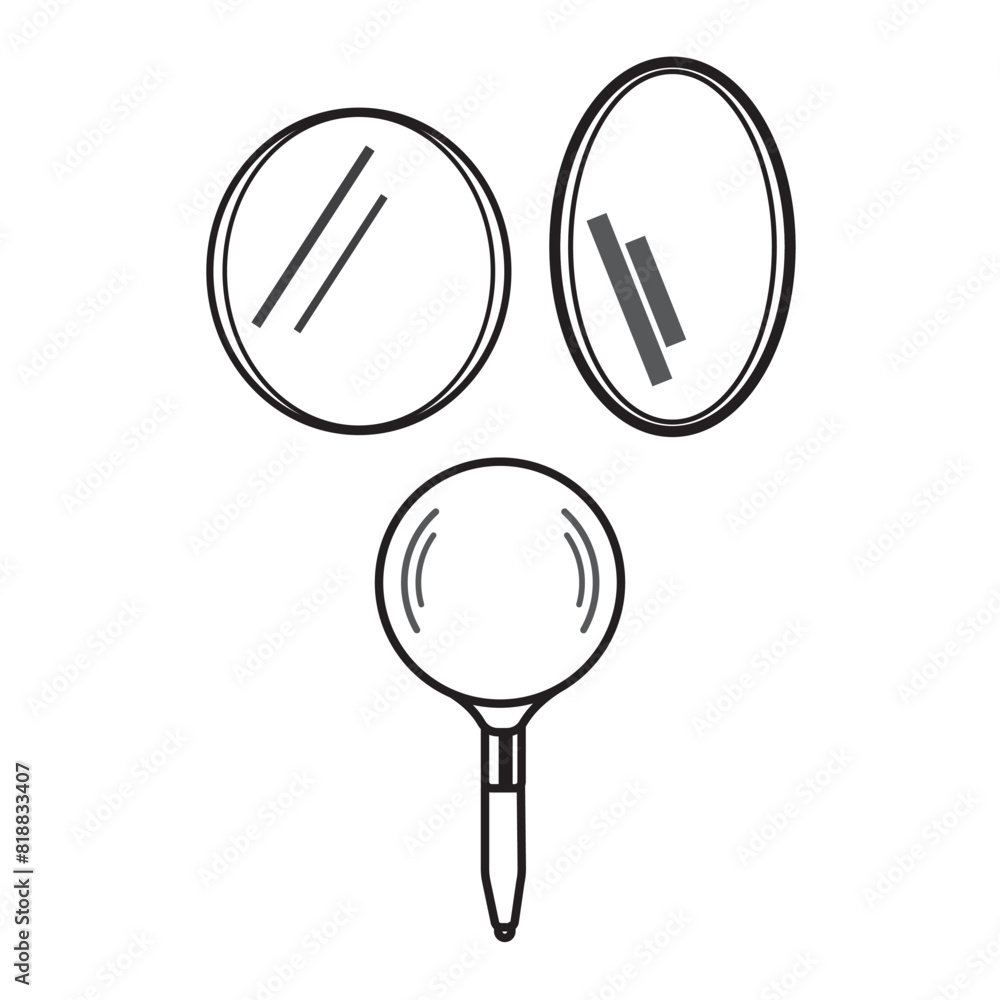 Mirrors set of different shapes isolated. Realistic mirror frame, white mirrors template. Realistic design for interior furniture. Mirrors set of different shapes isolated. Realistic mirror frame, white mirrors template. Realistic design for interior furniture.