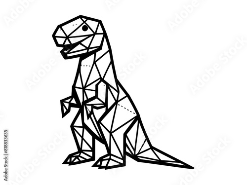 Origami Dinosaur Vector Illustration for Creative Designs and Prehistoric Art