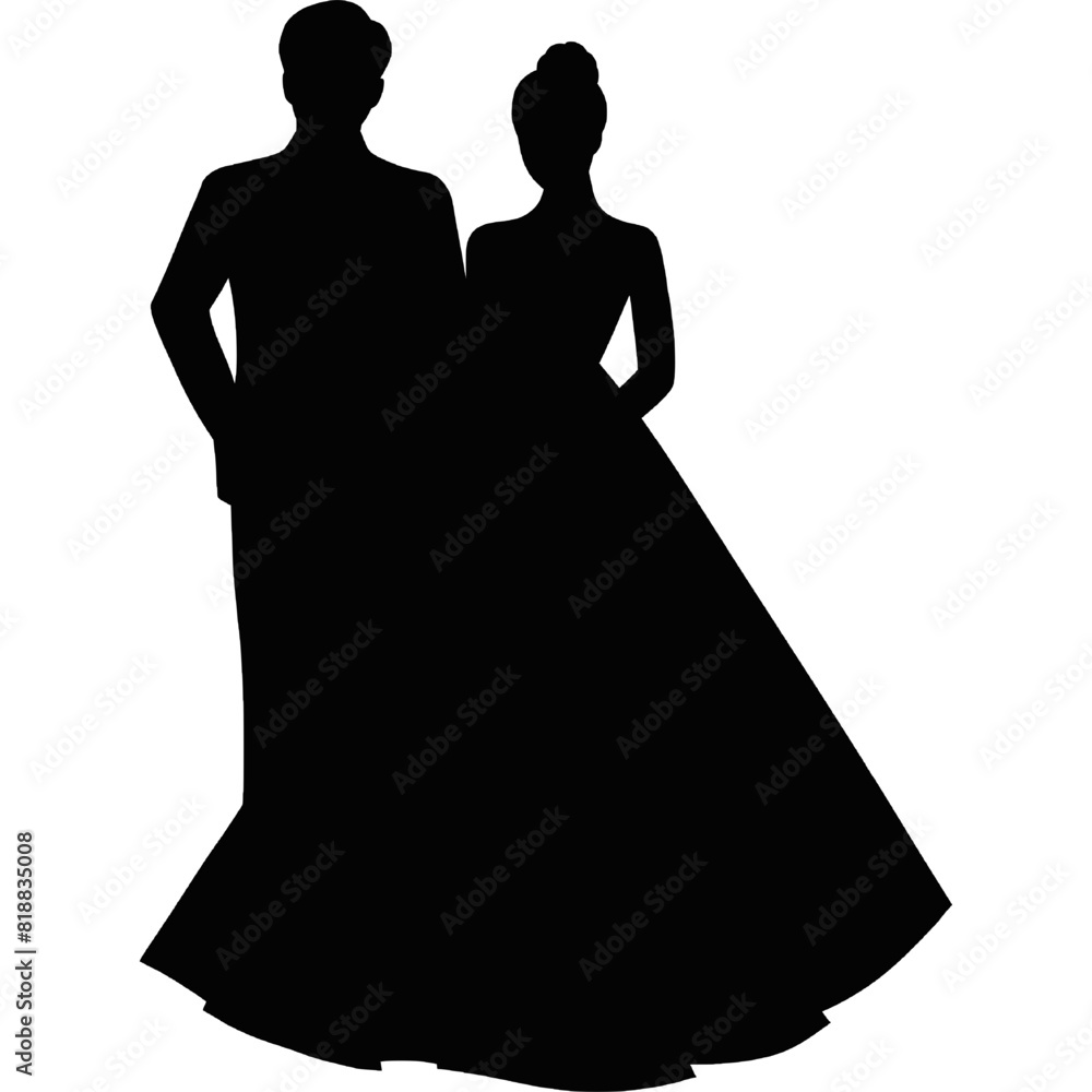 Bride and Groom in wedding dress, wedding couple, prince and princess silhouettes vector, pretty bridesmaids, wedding card
Bride and Groom in wedding dress, wedding couple, prince and princess silhouettes vector, pretty bridesmaids, wedding card