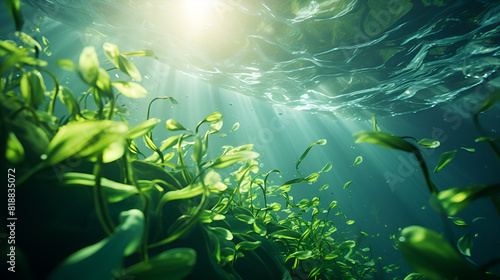 underwater scene with bubbles © Muhammad