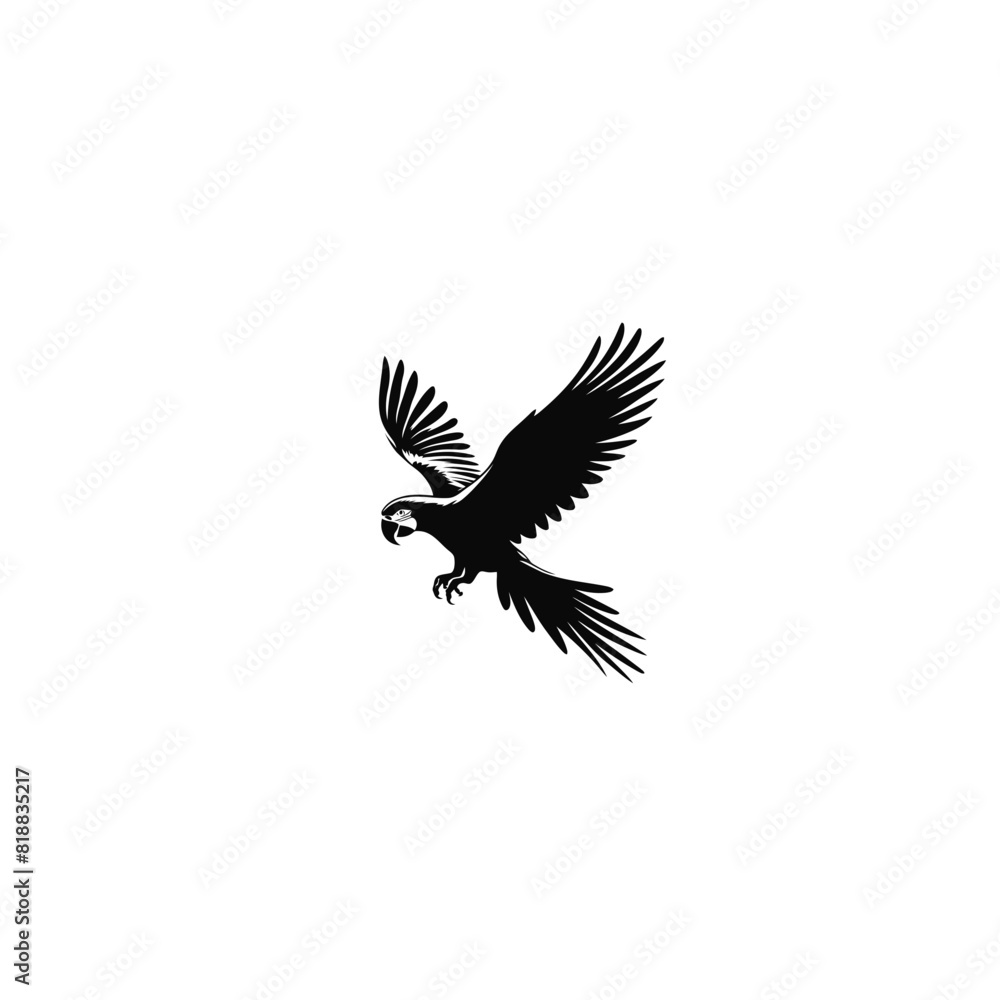 Fototapeta premium Tropical Beauty: Parrot Vector Illustration for Vibrant Designs and Exotic Art