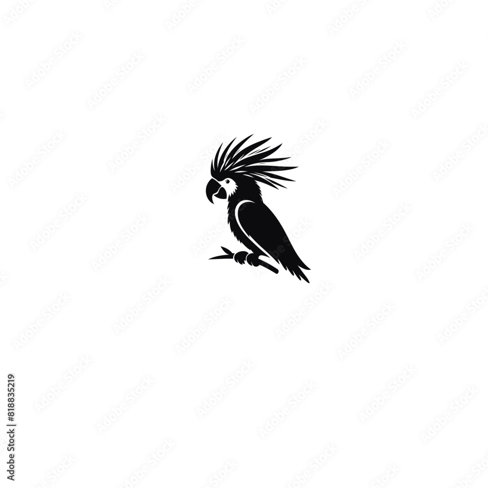 Fototapeta premium Tropical Beauty: Parrot Vector Illustration for Vibrant Designs and Exotic Art