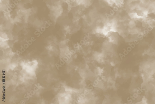 Vector colorful abstract watercolor paint background shape for card, banner, poster, business, decoration, flyer. Sunset cloudy sky brown white cover painted. Liquid fluid marble texture material