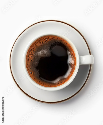 cup of aromatic coffee isolated
